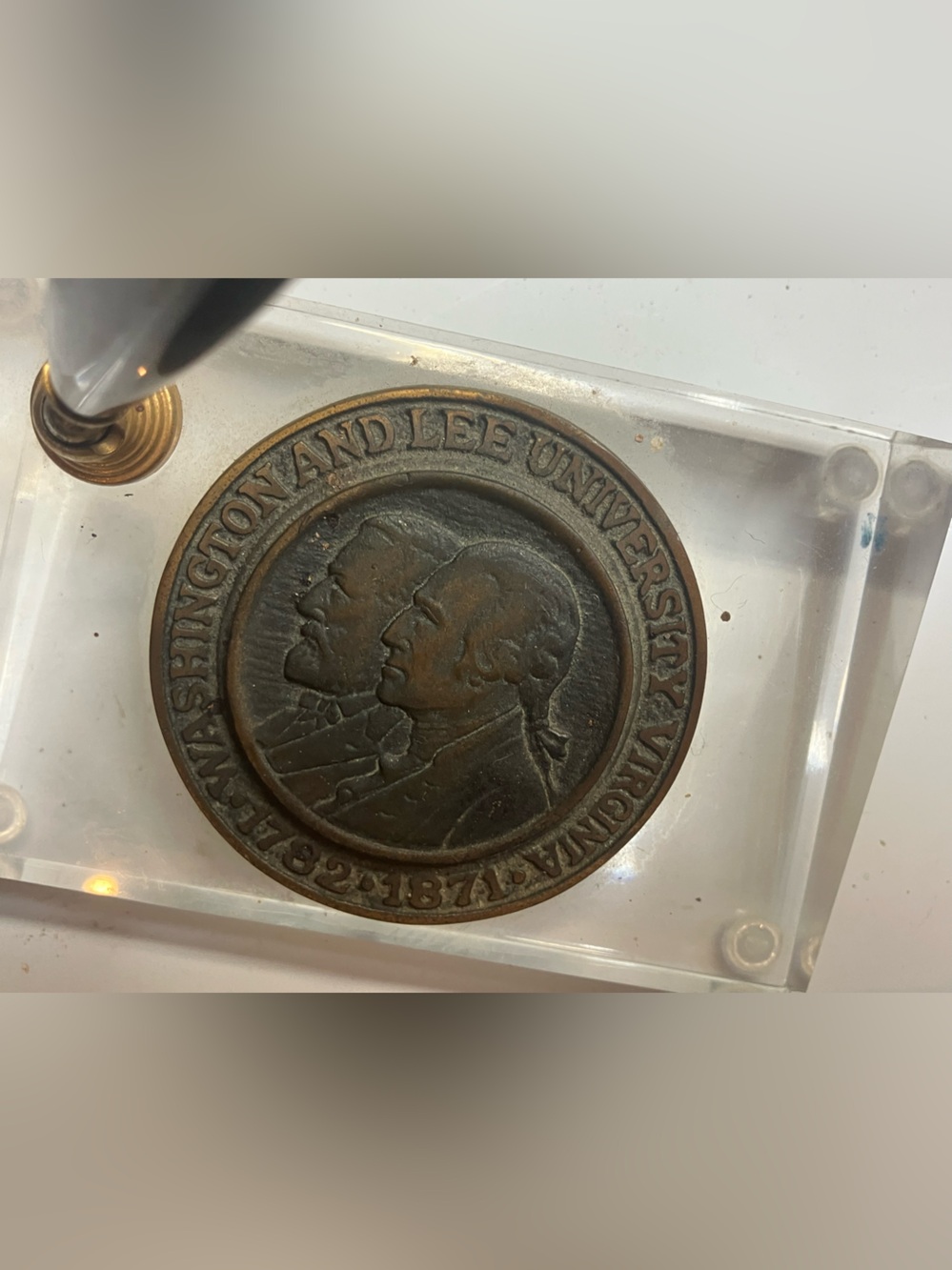 Washington and Lee University Commemorative Medal - Bronze Tone